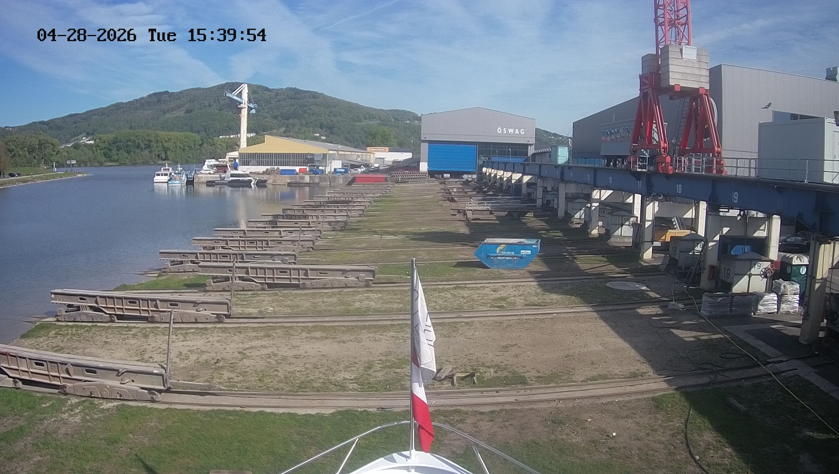 Archived image Webcam Kelheim – View Ship Maximilian II