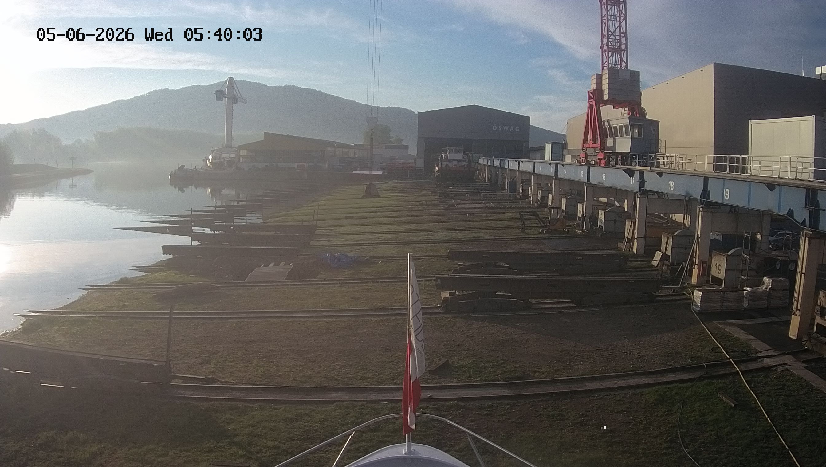 Archived image Webcam Kelheim – View Ship Maximilian II