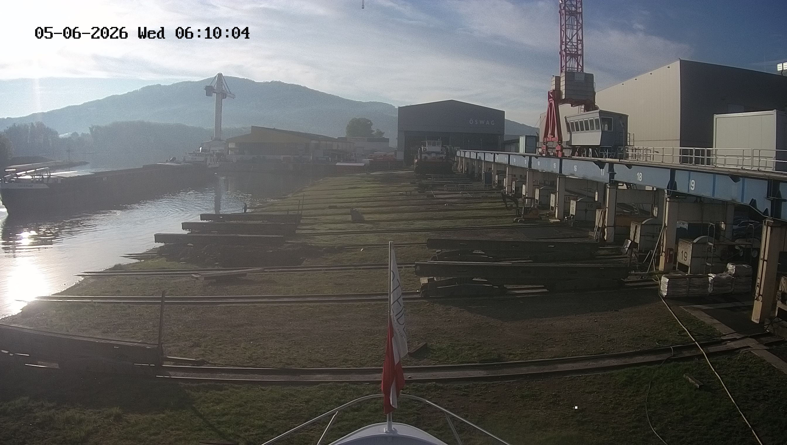 Archived image Webcam Kelheim – View Ship Maximilian II