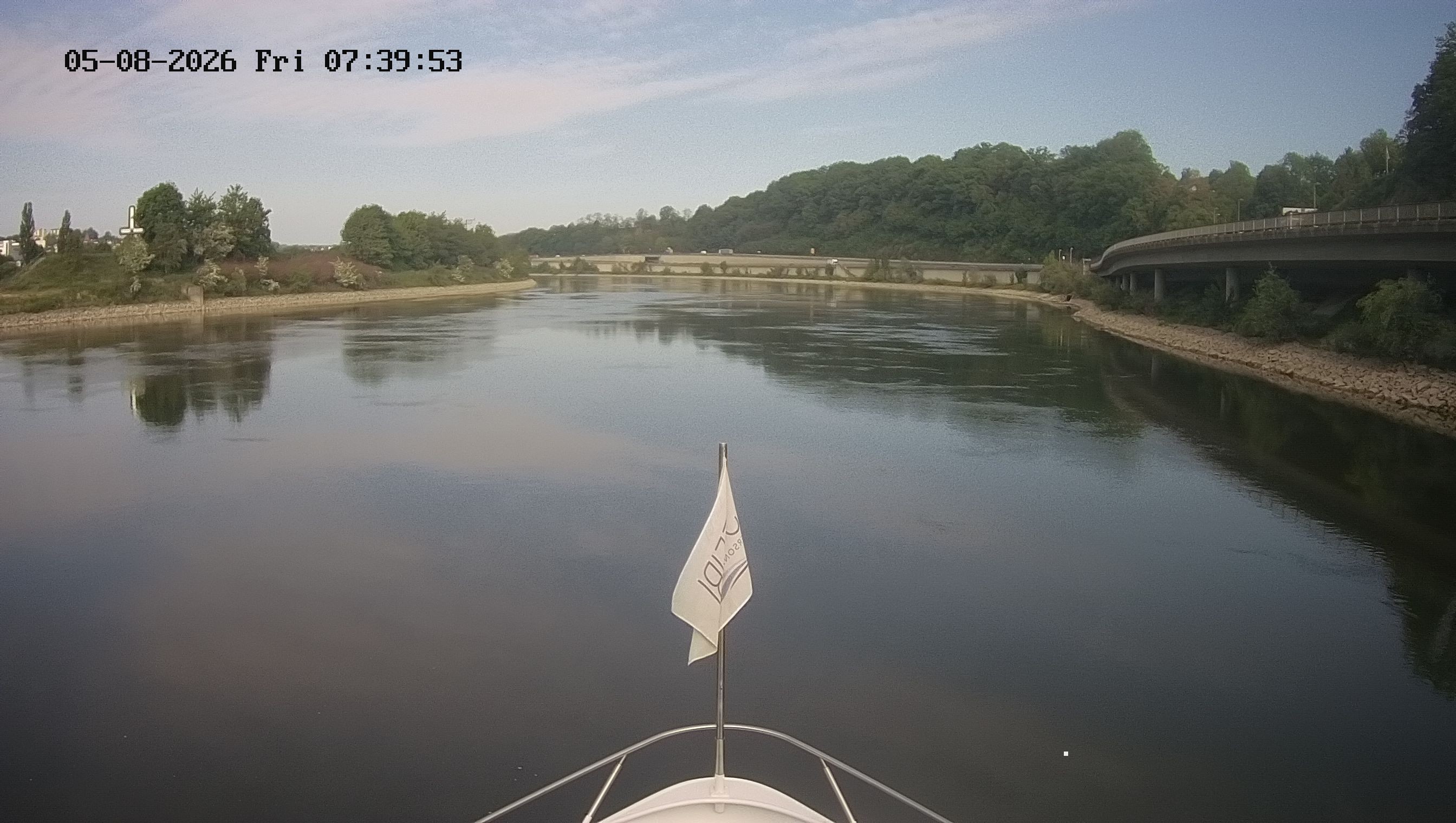 Archived image Webcam Kelheim – View Ship Maximilian II