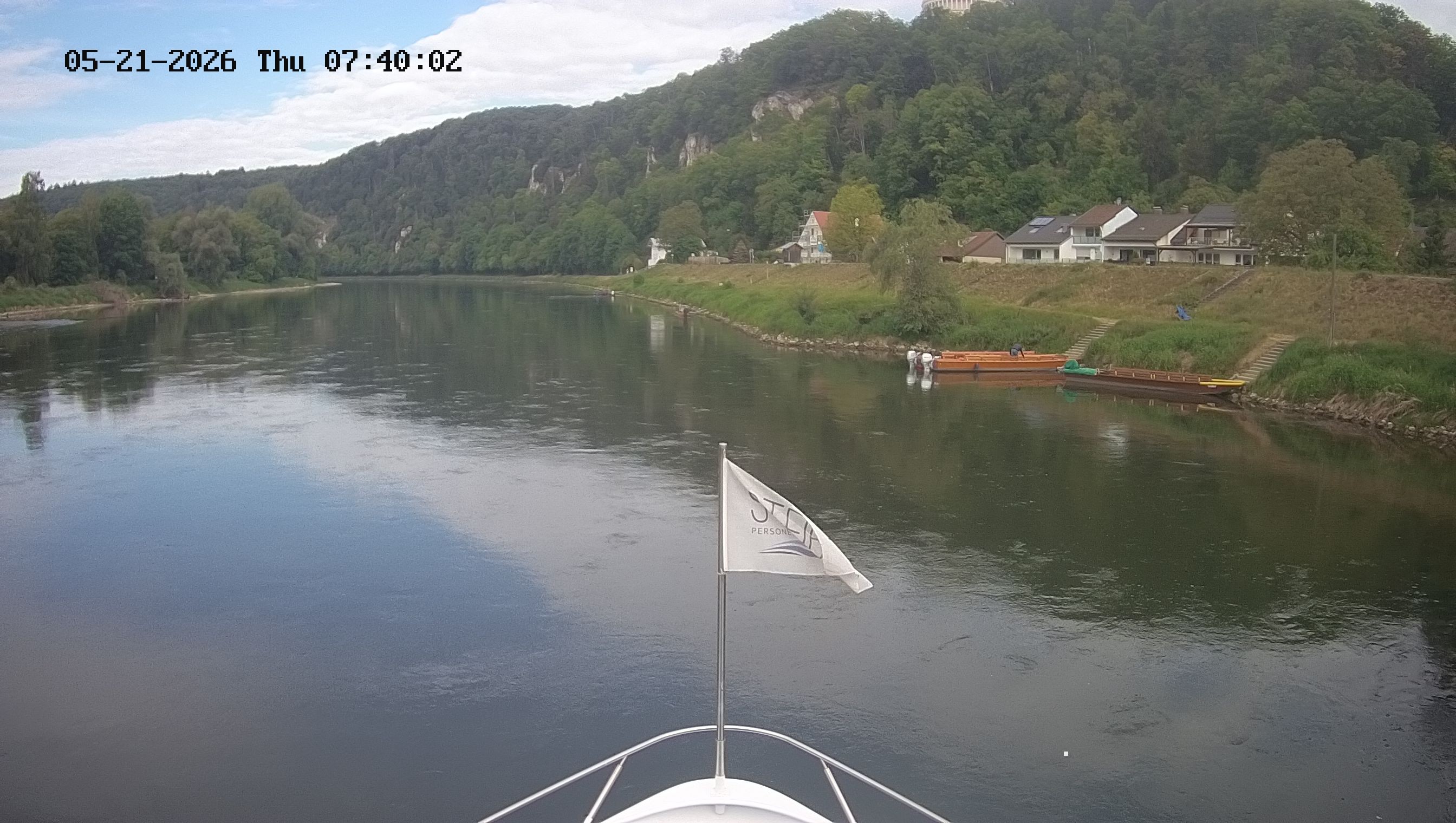 Archived image Webcam Kelheim – View Ship Maximilian II
