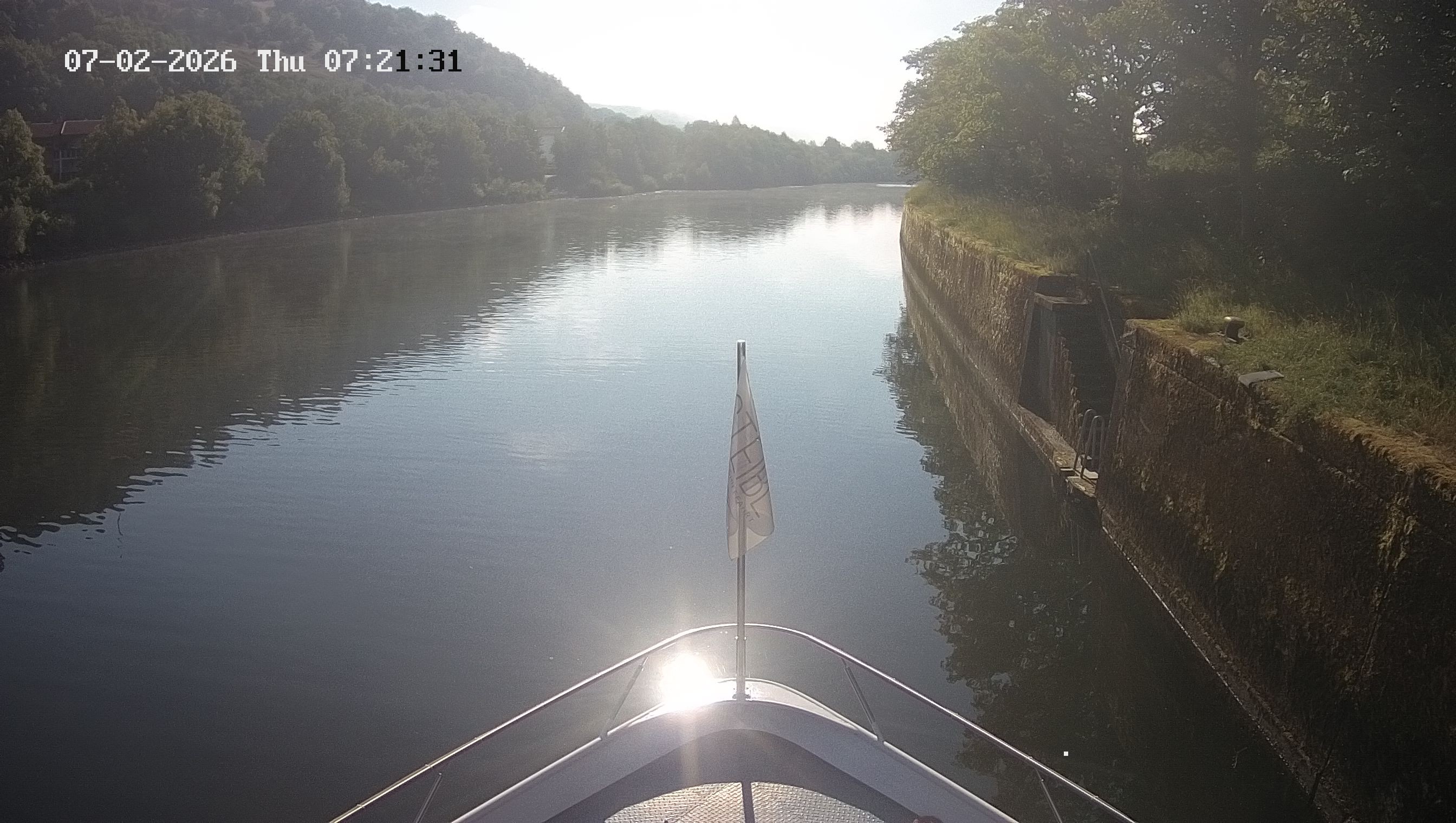 Archived image Webcam Kelheim – View Ship Maximilian II
