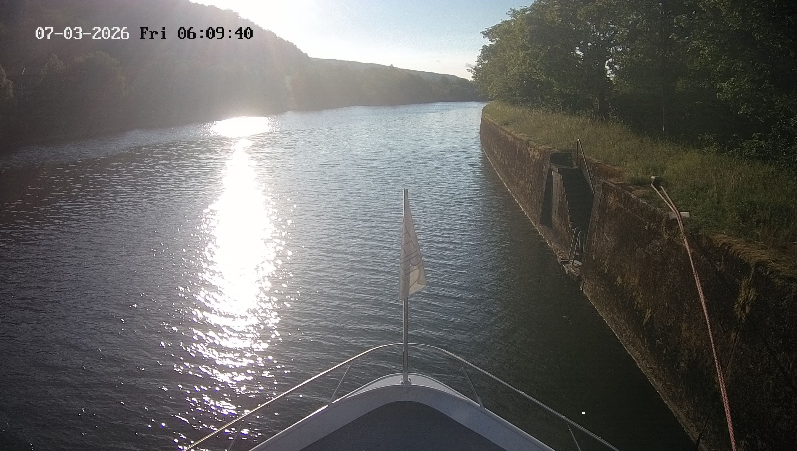 Archived image Webcam Kelheim – View Ship Maximilian II