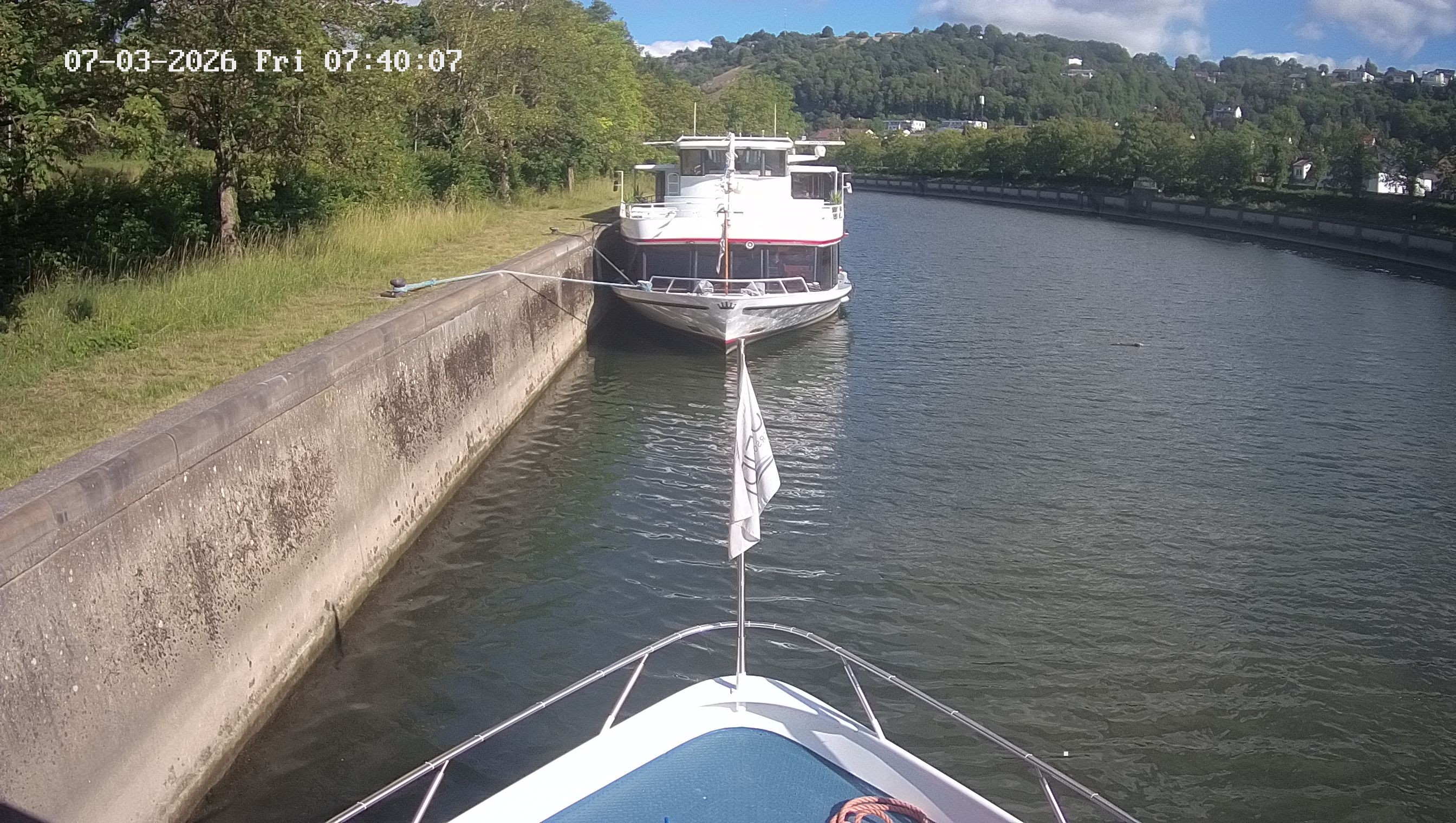 Archived image Webcam Kelheim – View Ship Maximilian II
