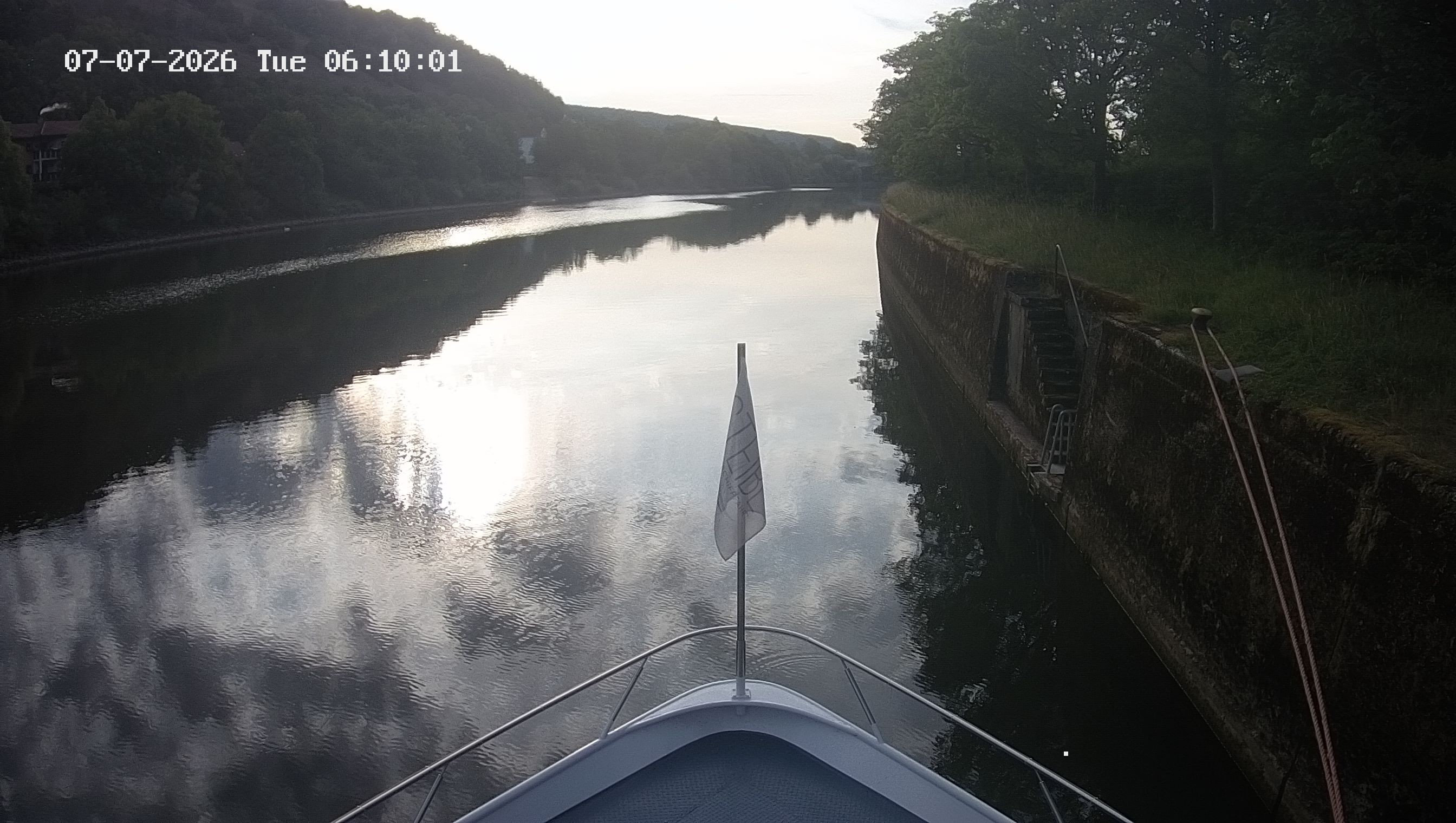 Archived image Webcam Kelheim – View Ship Maximilian II