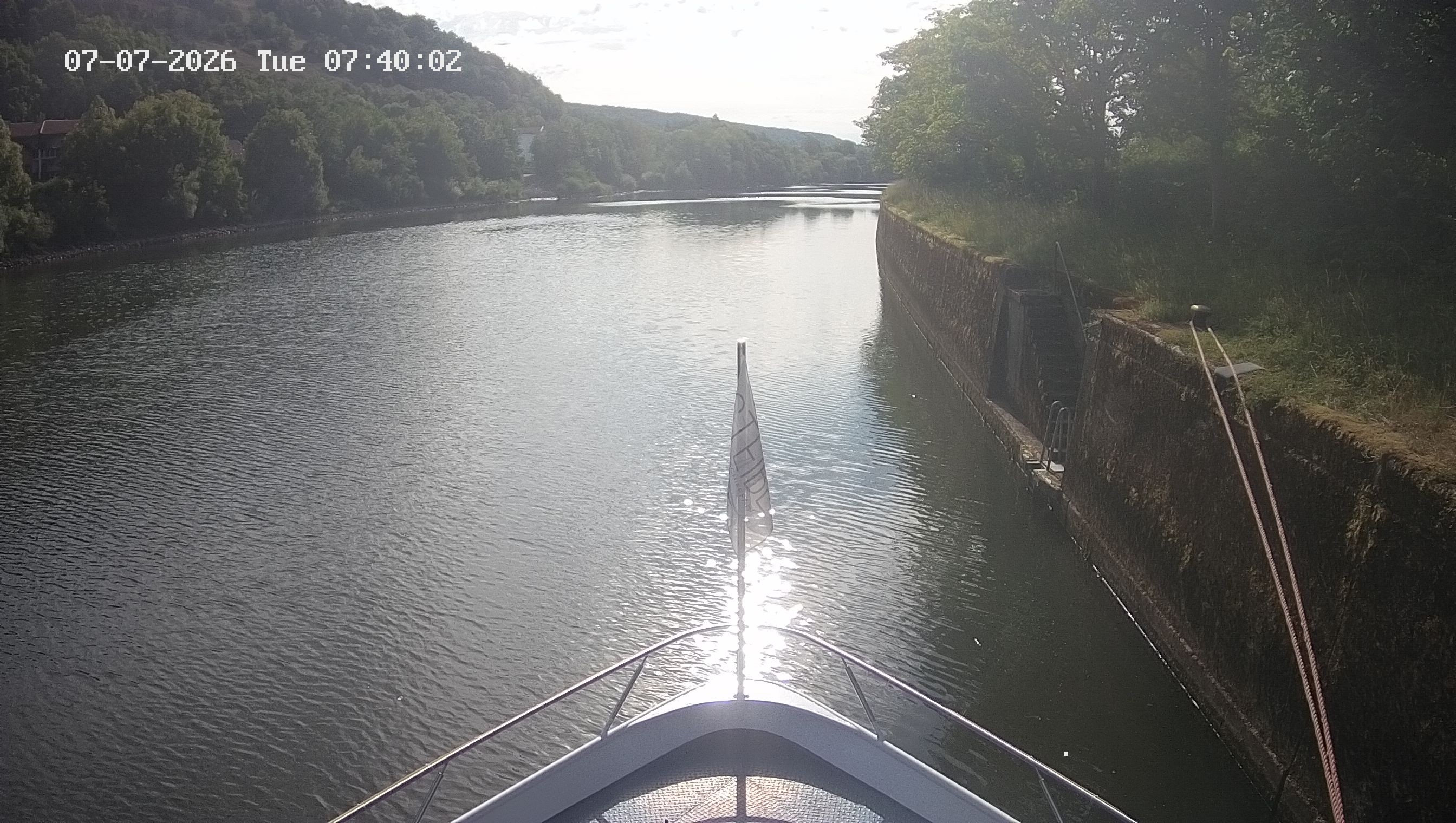 Archived image Webcam Kelheim – View Ship Maximilian II