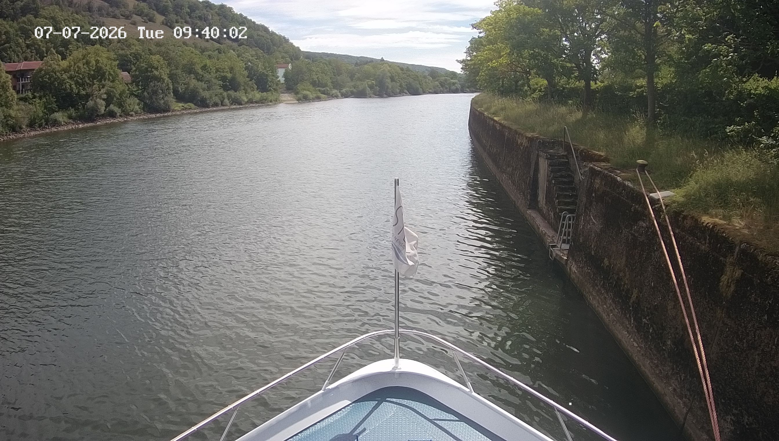 Archived image Webcam Kelheim – View Ship Maximilian II