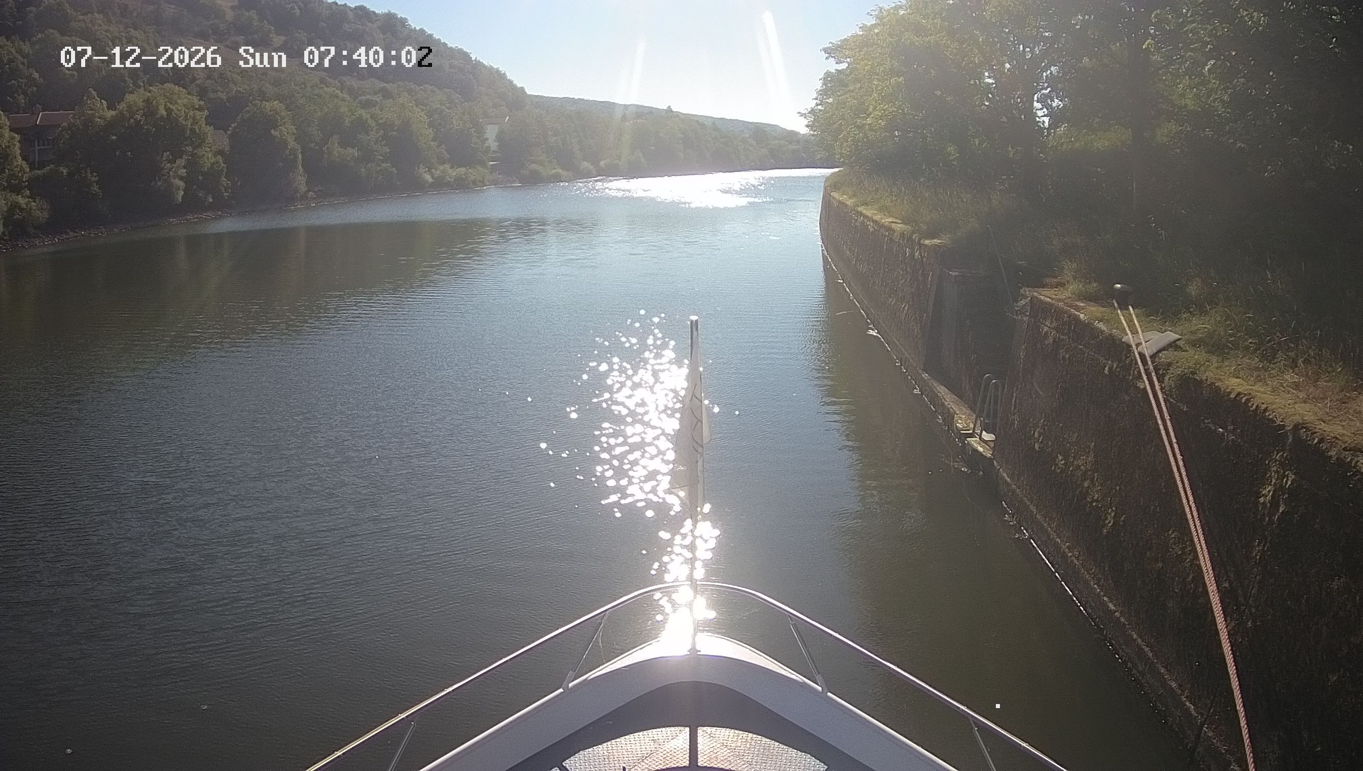 Archived image Webcam Kelheim – View Ship Maximilian II