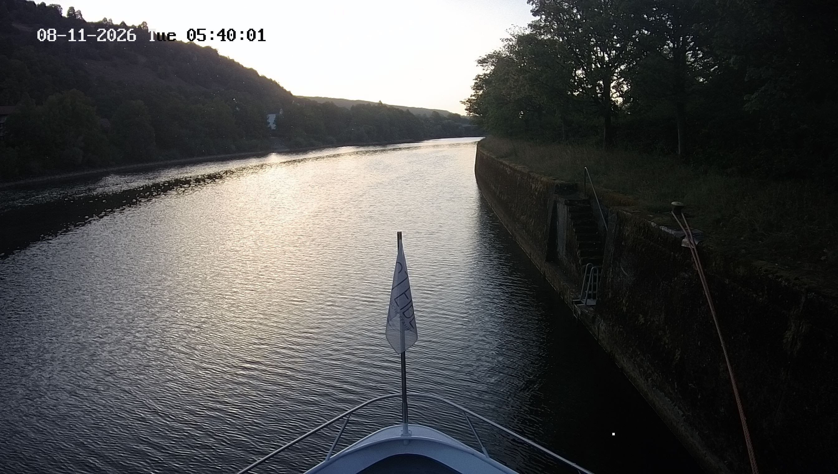 Archived image Webcam Kelheim – View Ship Maximilian II