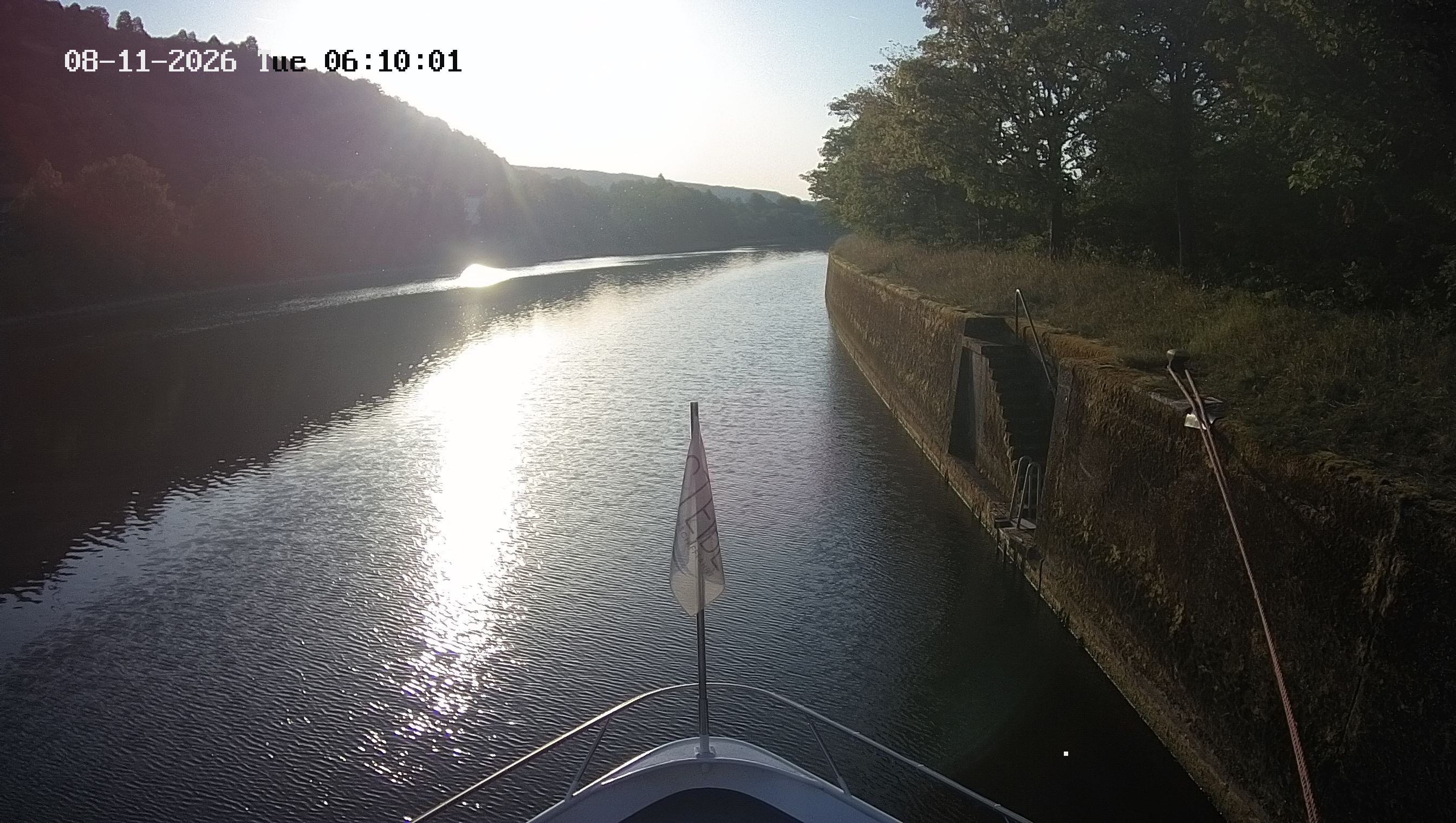 Archived image Webcam Kelheim – View Ship Maximilian II