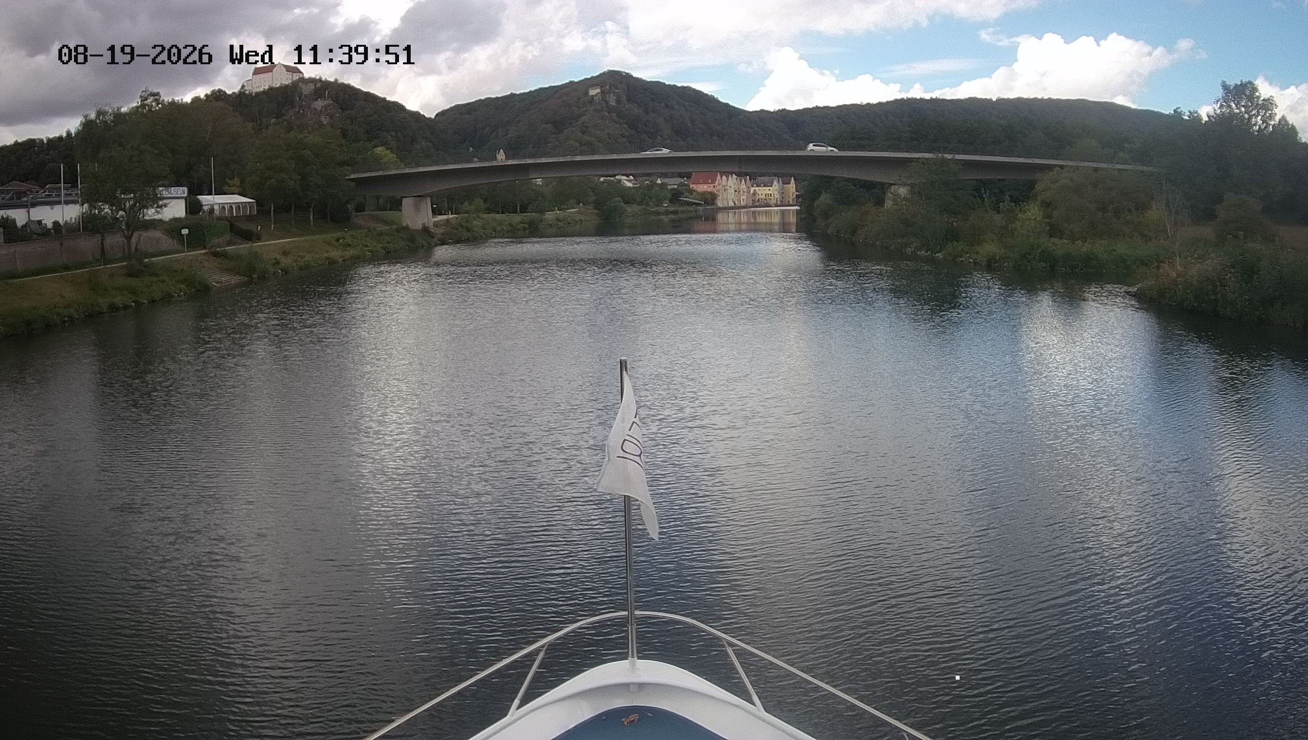 Archived image Webcam Kelheim – View Ship Maximilian II