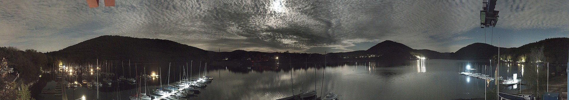 Archived image Webcam Lake Eder: Sailing Harbour Rehbach