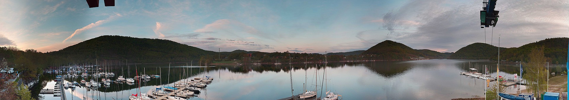 Archived image Webcam Lake Eder: Sailing Harbour Rehbach