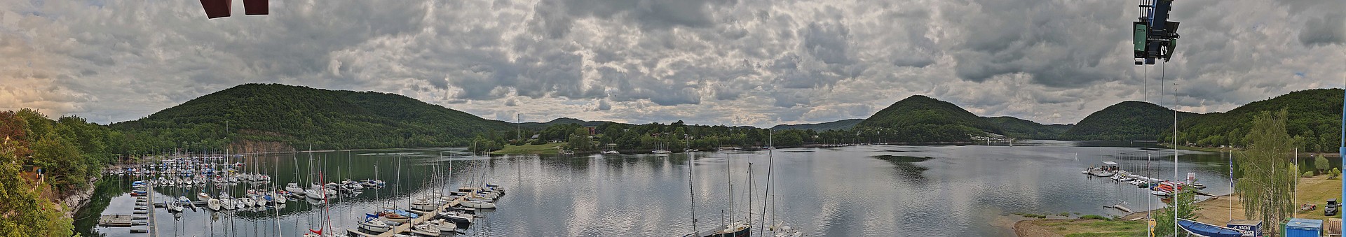 Archived image Webcam Lake Eder: Sailing Harbour Rehbach