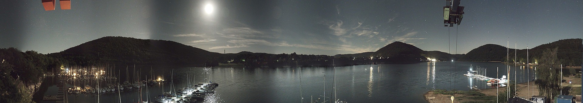 Archived image Webcam Lake Eder: Sailing Harbour Rehbach