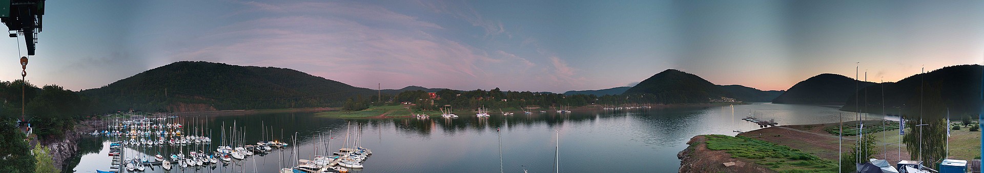 Archived image Webcam Lake Eder: Sailing Harbour Rehbach