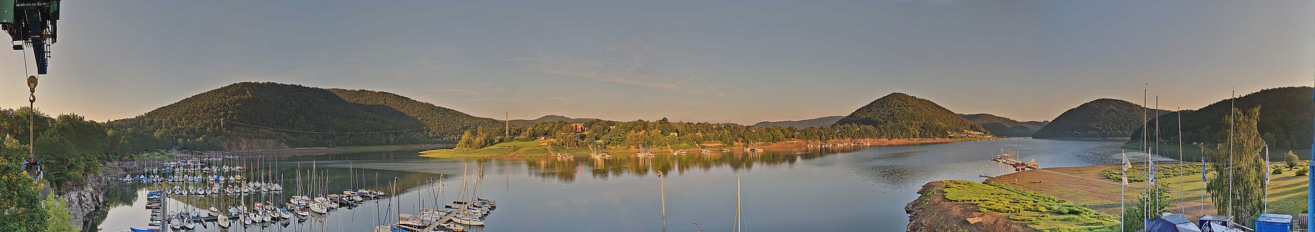Archived image Webcam Lake Eder: Sailing Harbour Rehbach