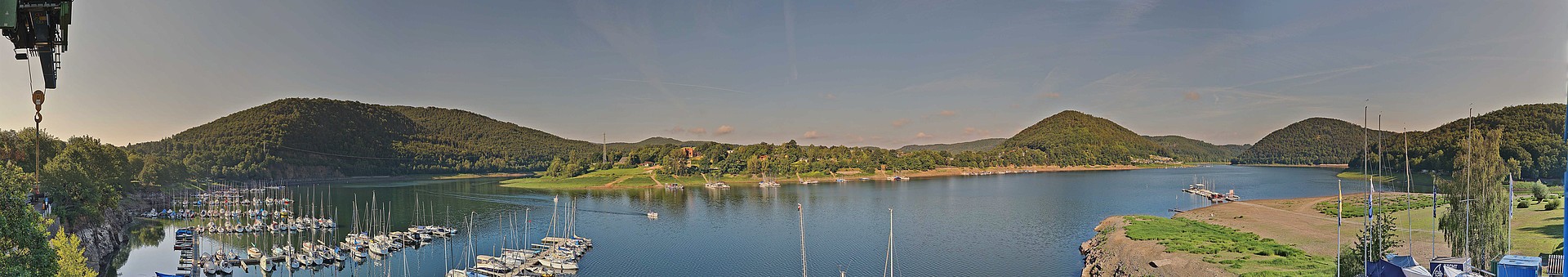 Archived image Webcam Lake Eder: Sailing Harbour Rehbach