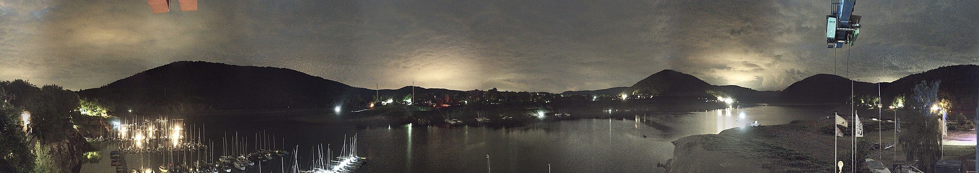 Archived image Webcam Lake Eder: Sailing Harbour Rehbach