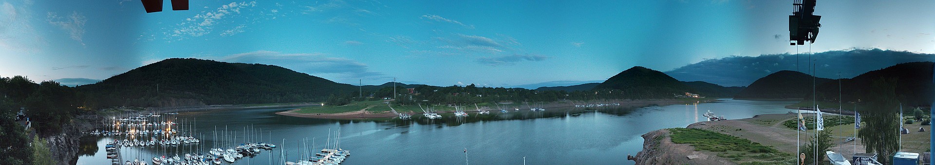 Archived image Webcam Lake Eder: Sailing Harbour Rehbach
