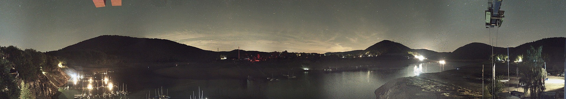 Archived image Webcam Lake Eder: Sailing Harbour Rehbach