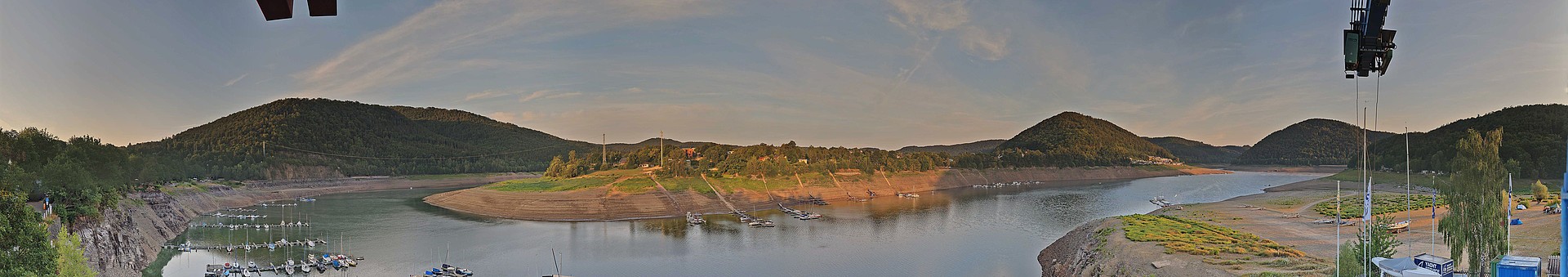 Archived image Webcam Lake Eder: Sailing Harbour Rehbach