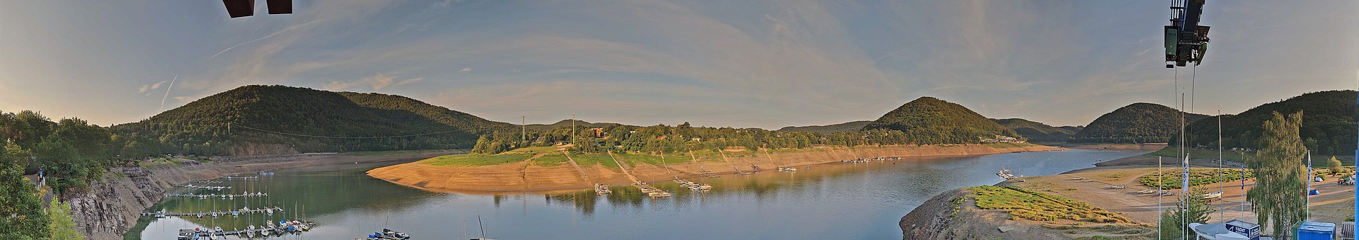Archived image Webcam Lake Eder: Sailing Harbour Rehbach
