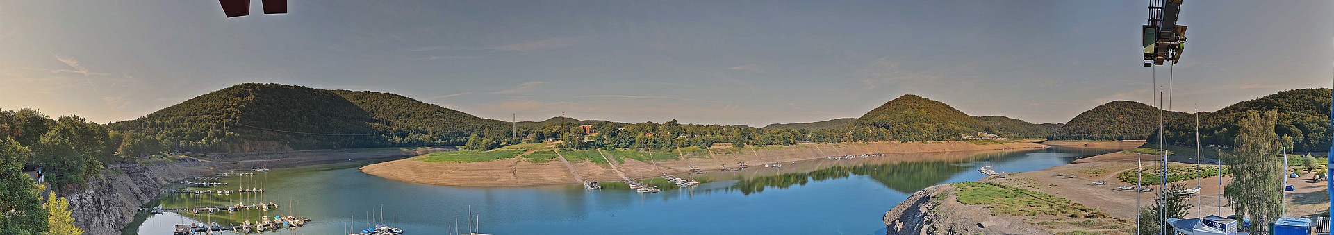 Archived image Webcam Lake Eder: Sailing Harbour Rehbach