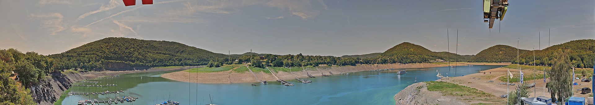 Archived image Webcam Lake Eder: Sailing Harbour Rehbach