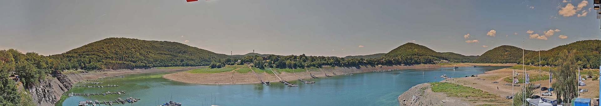 Archived image Webcam Lake Eder: Sailing Harbour Rehbach