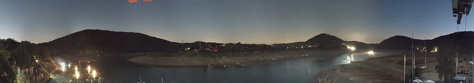 Archived image Webcam Lake Eder: Sailing Harbour Rehbach
