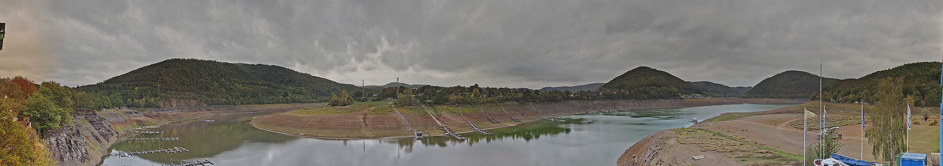 Archived image Webcam Lake Eder: Sailing Harbour Rehbach