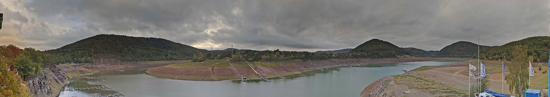 Archived image Webcam Lake Eder: Sailing Harbour Rehbach