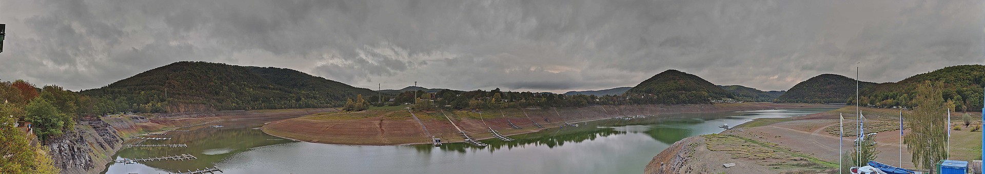 Archived image Webcam Lake Eder: Sailing Harbour Rehbach