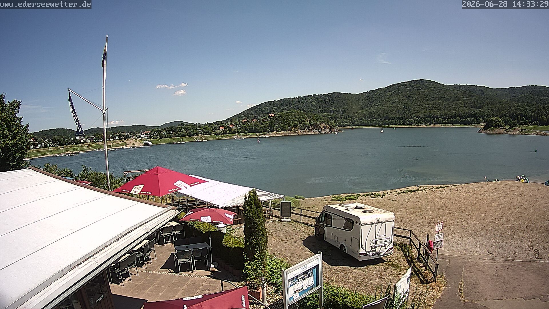 Archiv Foto Webcam Edersee: Blick von Bringhausen
