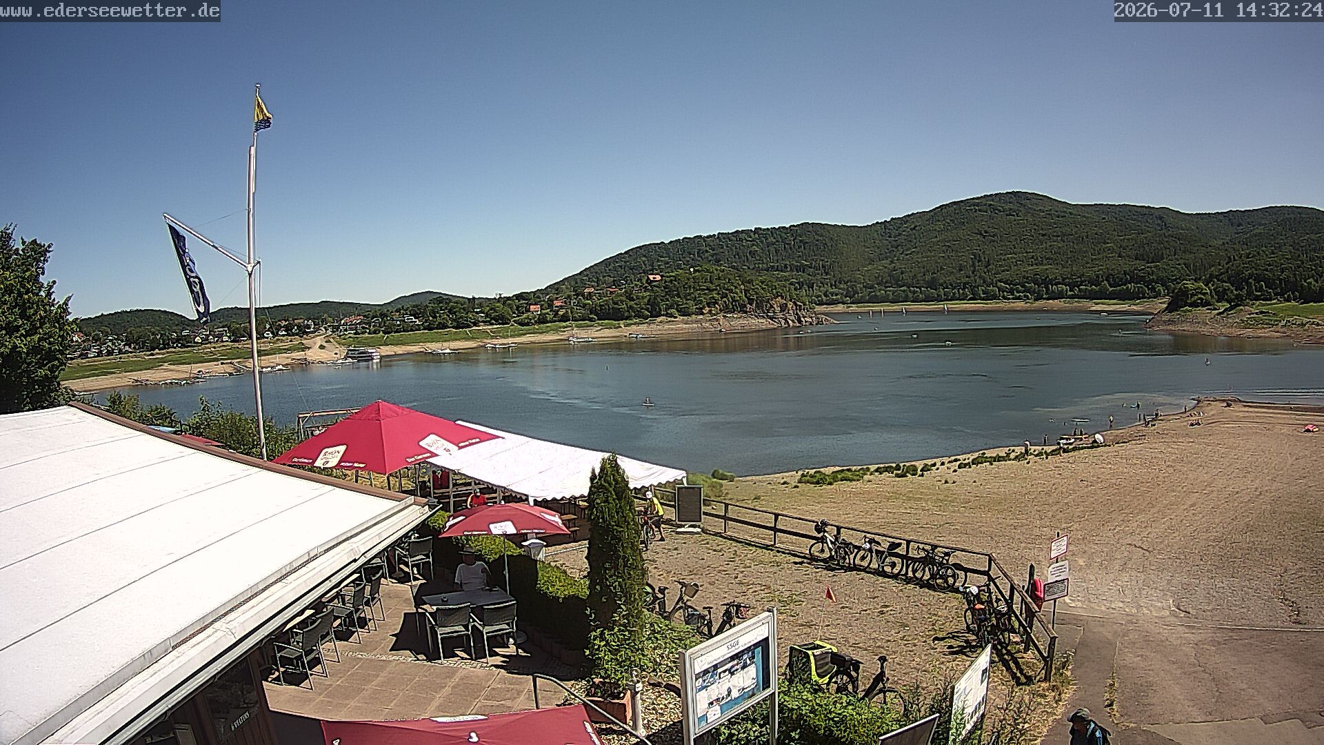 Archiv Foto Webcam Edersee: Blick von Bringhausen