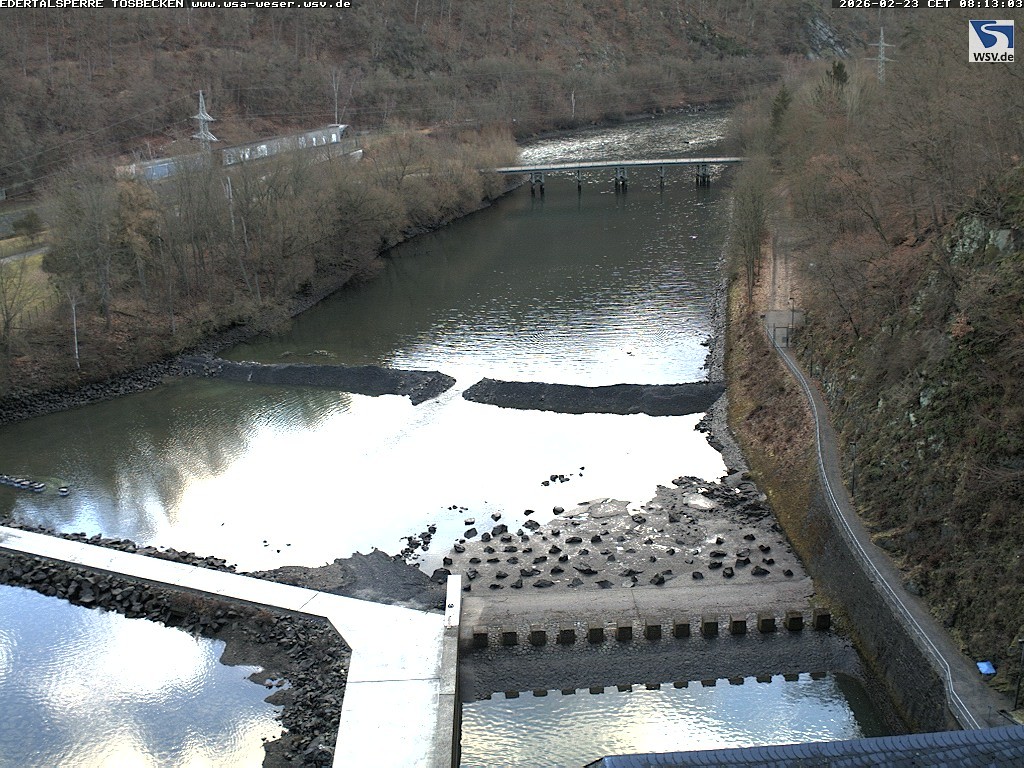 Archiv Foto Edertalsperre: Webcam Tosbecken