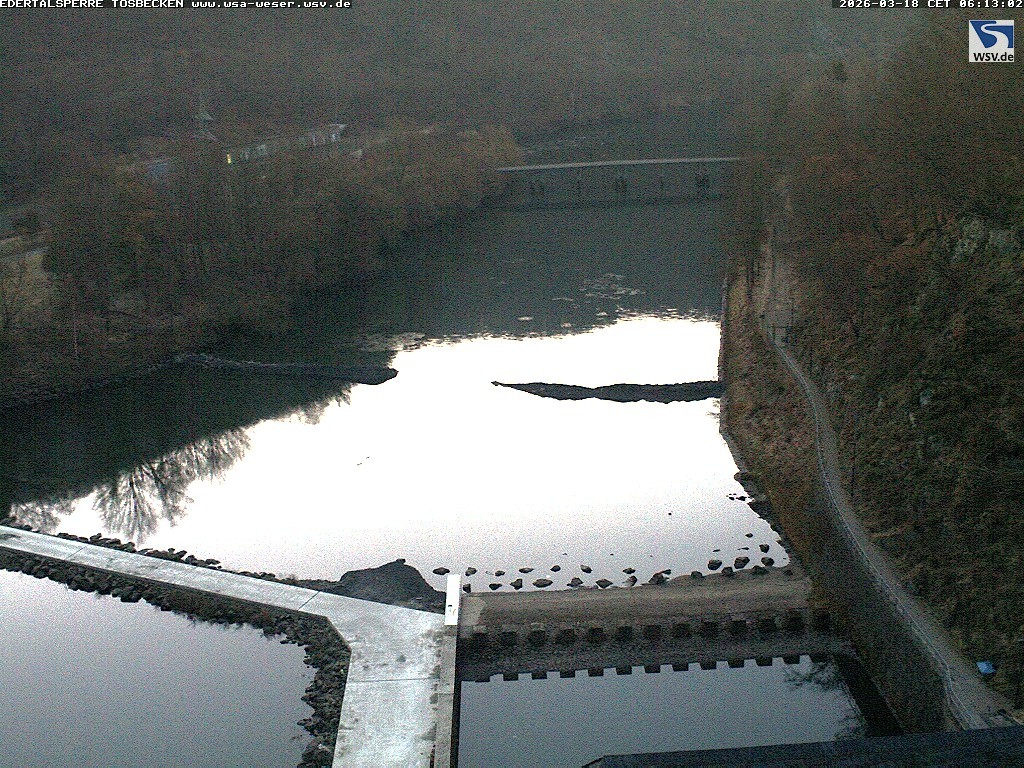 Archiv Foto Edertalsperre: Webcam Tosbecken