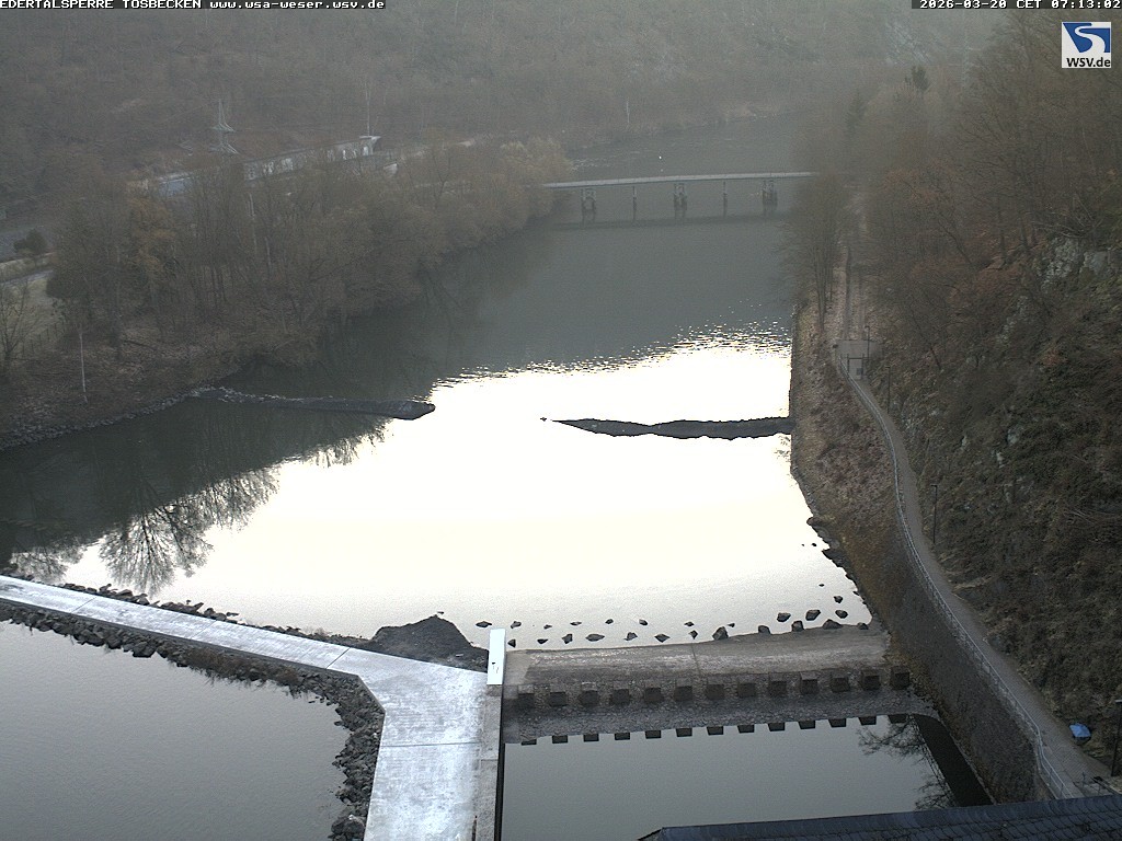 Archiv Foto Edertalsperre: Webcam Tosbecken
