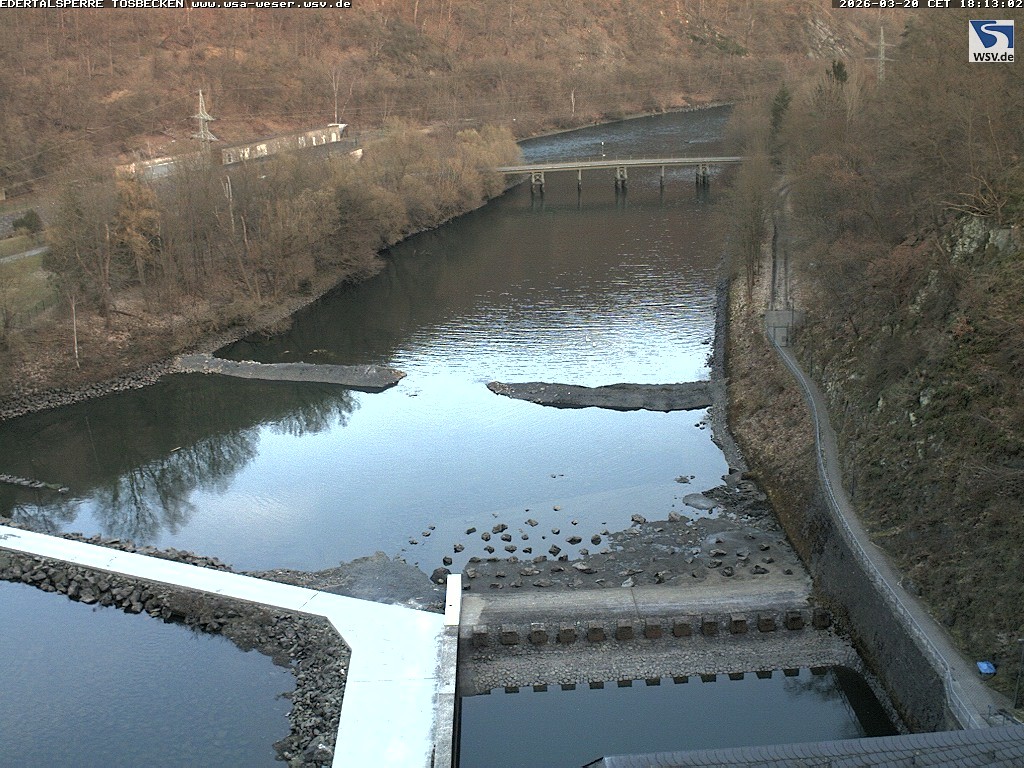 Archived image Webcam Lake Eder: Catch Basin