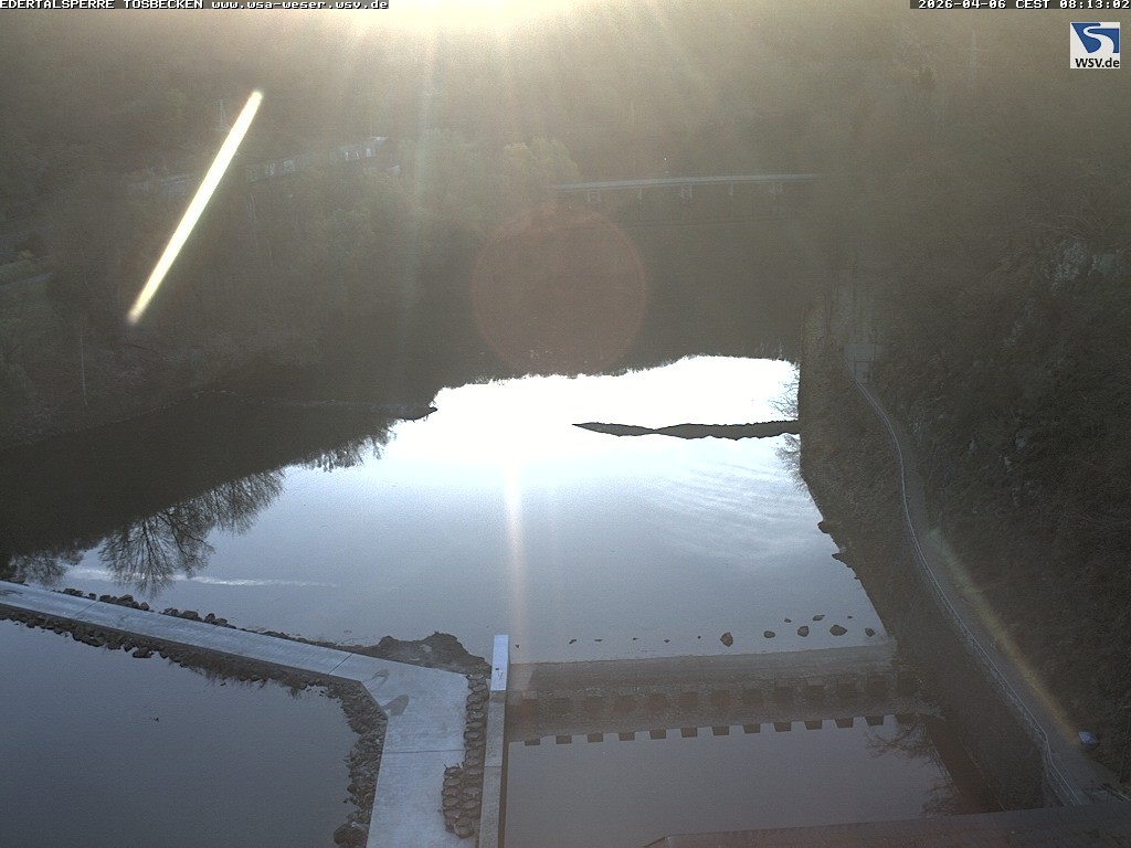 Archived image Webcam Lake Eder: Catch Basin