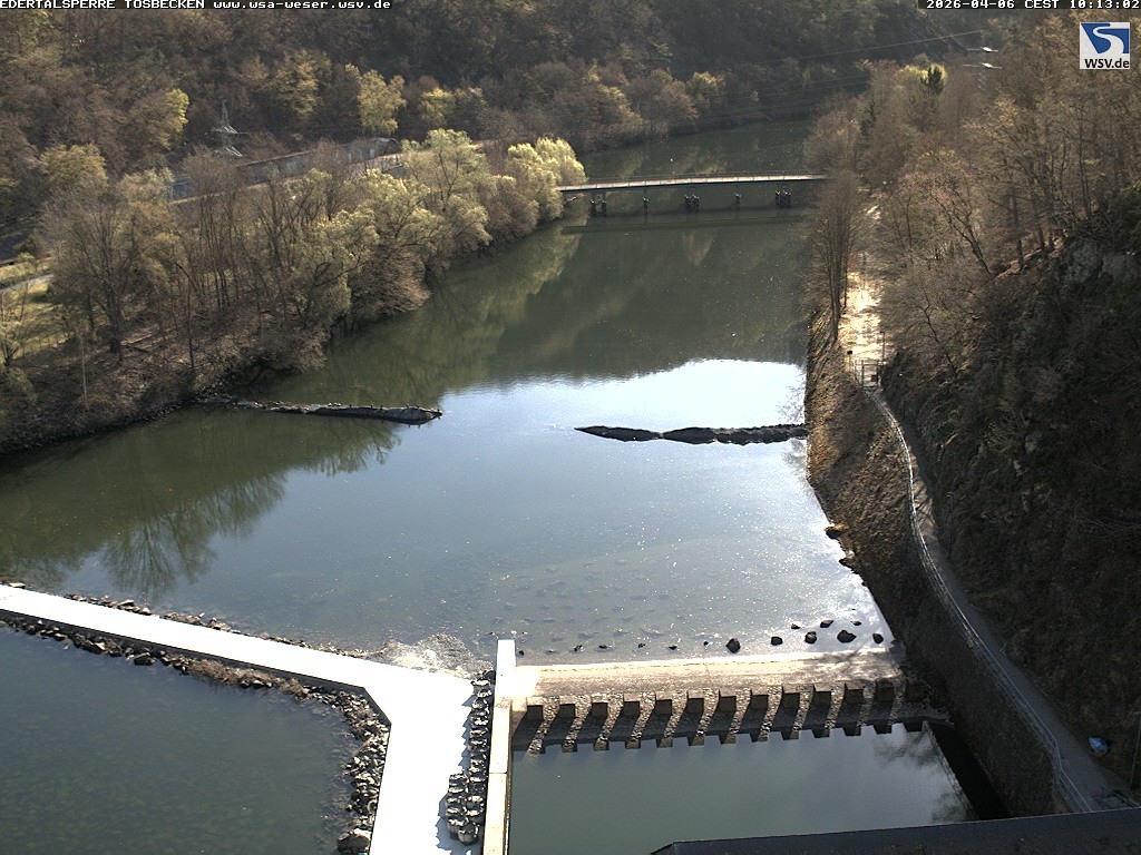 Archived image Webcam Lake Eder: Catch Basin