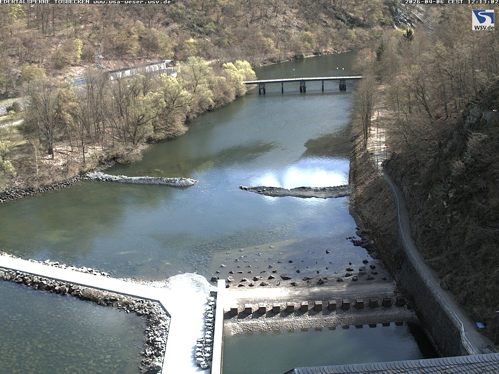 Archived image Webcam Lake Eder: Catch Basin