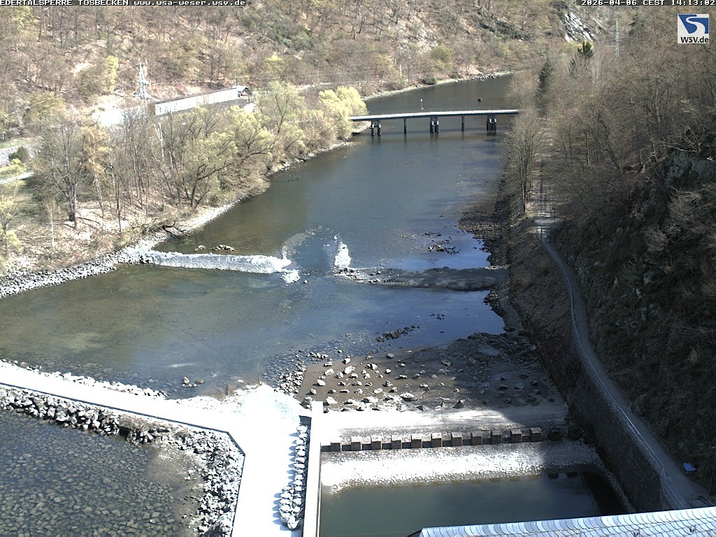 Archived image Webcam Lake Eder: Catch Basin