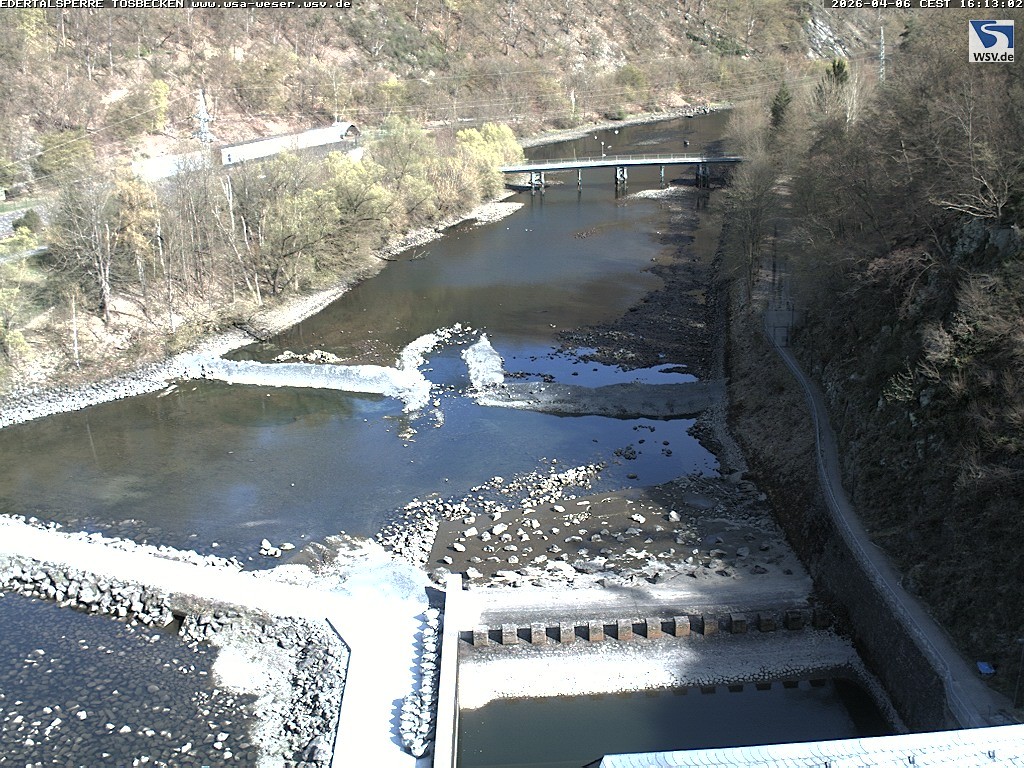 Archived image Webcam Lake Eder: Catch Basin