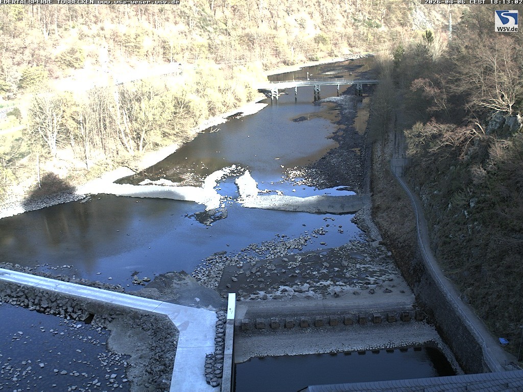 Archived image Webcam Lake Eder: Catch Basin