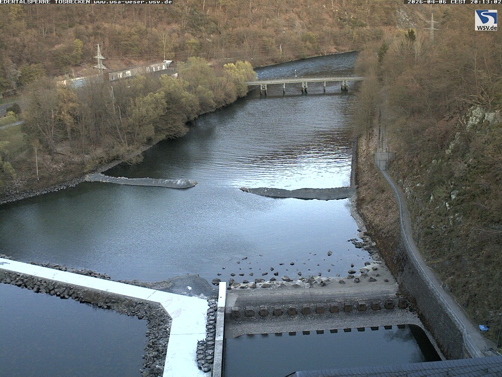 Archived image Webcam Lake Eder: Catch Basin