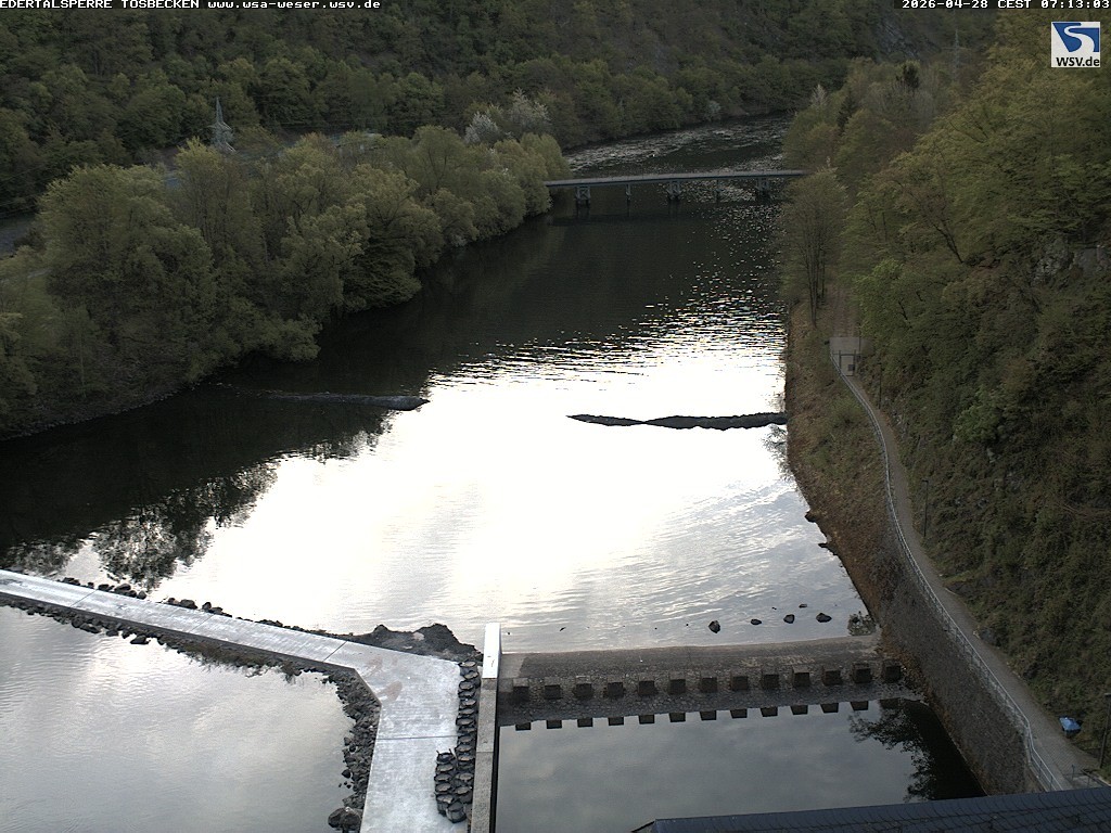 Archiv Foto Edertalsperre: Webcam Tosbecken