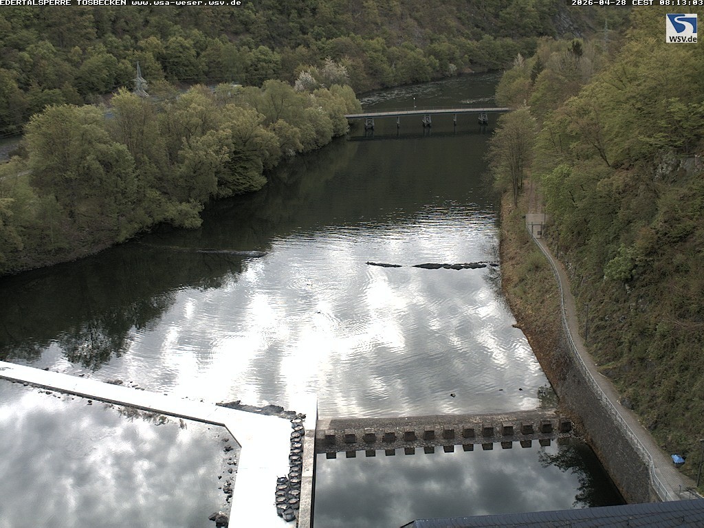 Archiv Foto Edertalsperre: Webcam Tosbecken