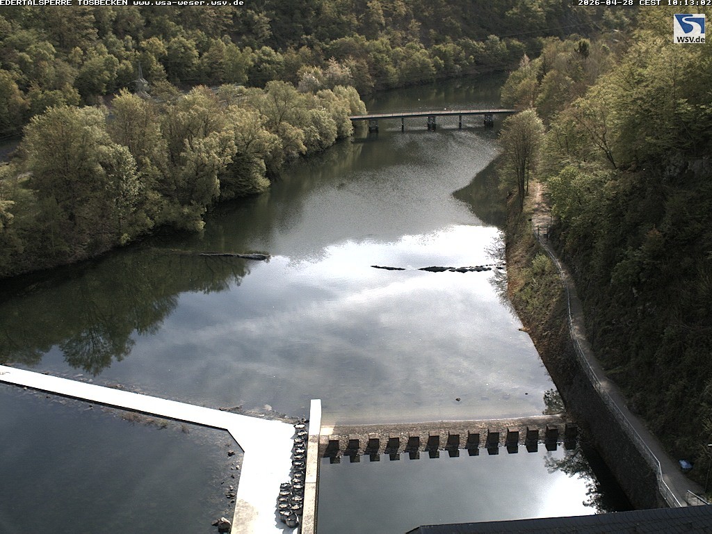 Archiv Foto Edertalsperre: Webcam Tosbecken